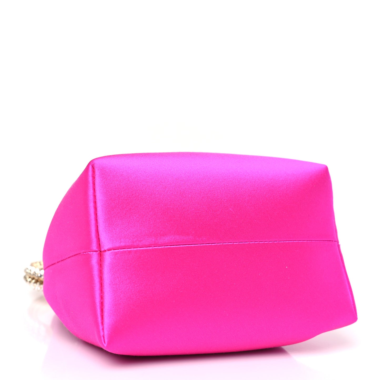 Satin Crystal Embellished Bon Bon Bag Fuchsia