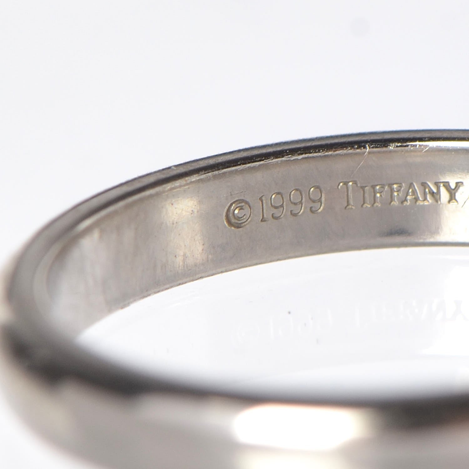 Tiffany Platinum 3mm Classic Wedding Band Ring 53 6.5 4 of 4