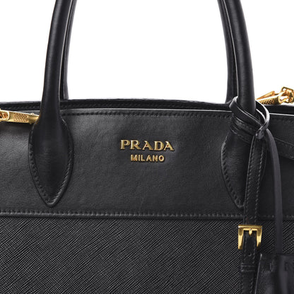 Prada Saffiano City Calfskin Medium Esplanade Tote Black 9 of 10