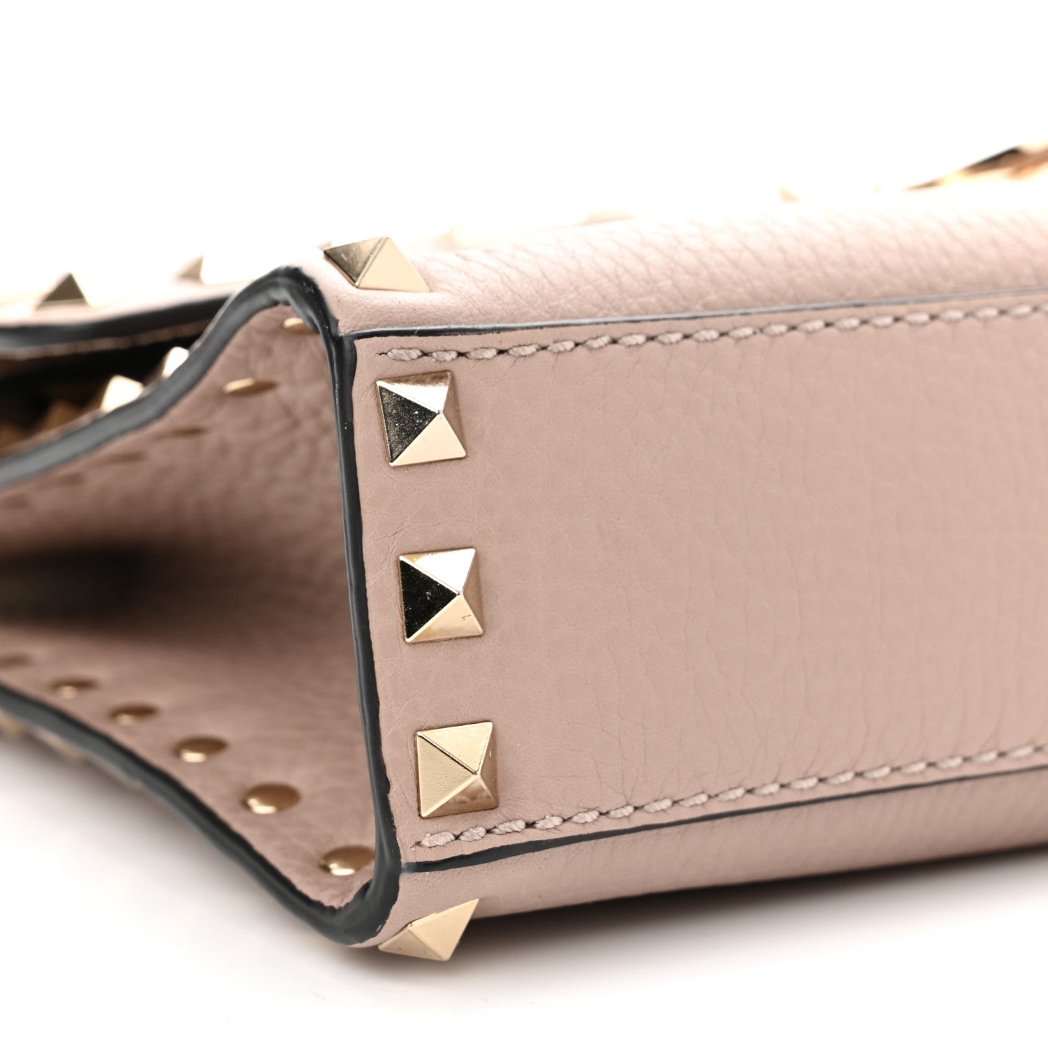 Valentino Garavani Pebbled Calfskin Medium Rockstud Flip Lock Crossbody Bag Poudre 7 of 9