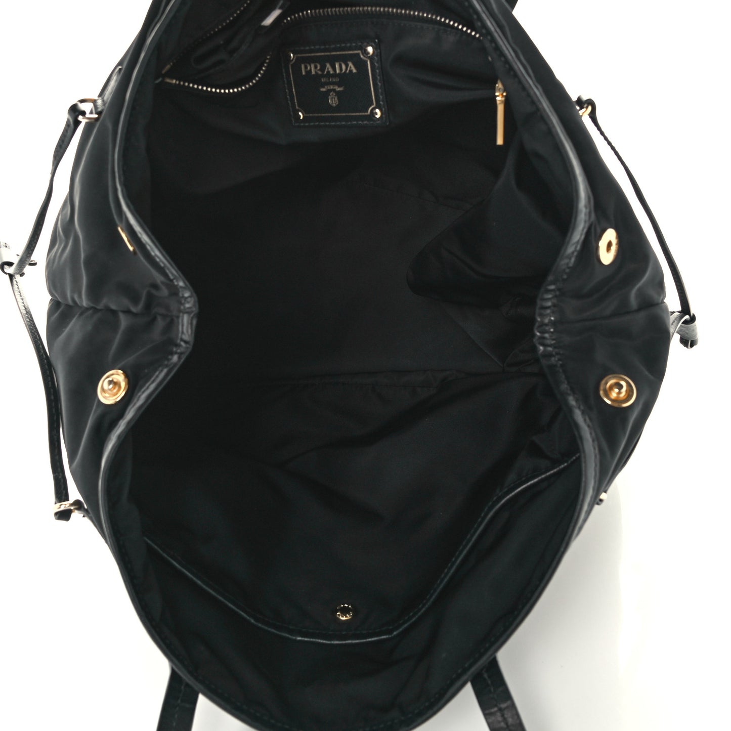Tessuto Nylon Saffiano Tote Black