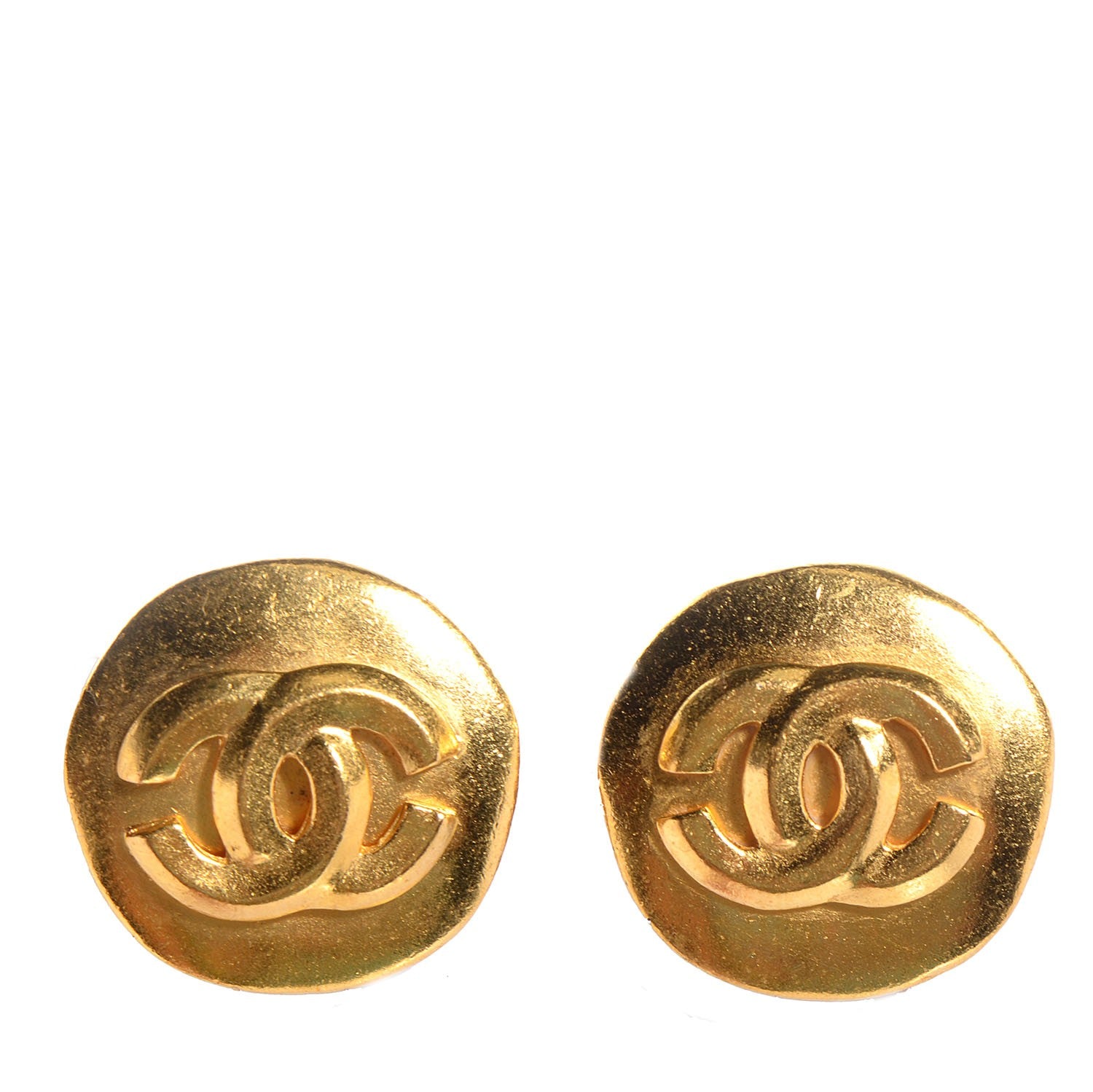 Chanel CC Clip On Earrings Gold 1 of 4