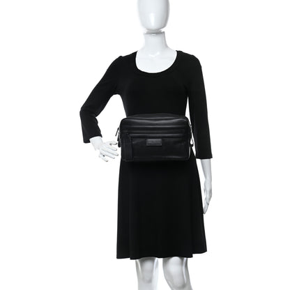 Bottega Veneta Perforated Calfskin Leggero Intrecciato Belt Bag Black 2 of 13