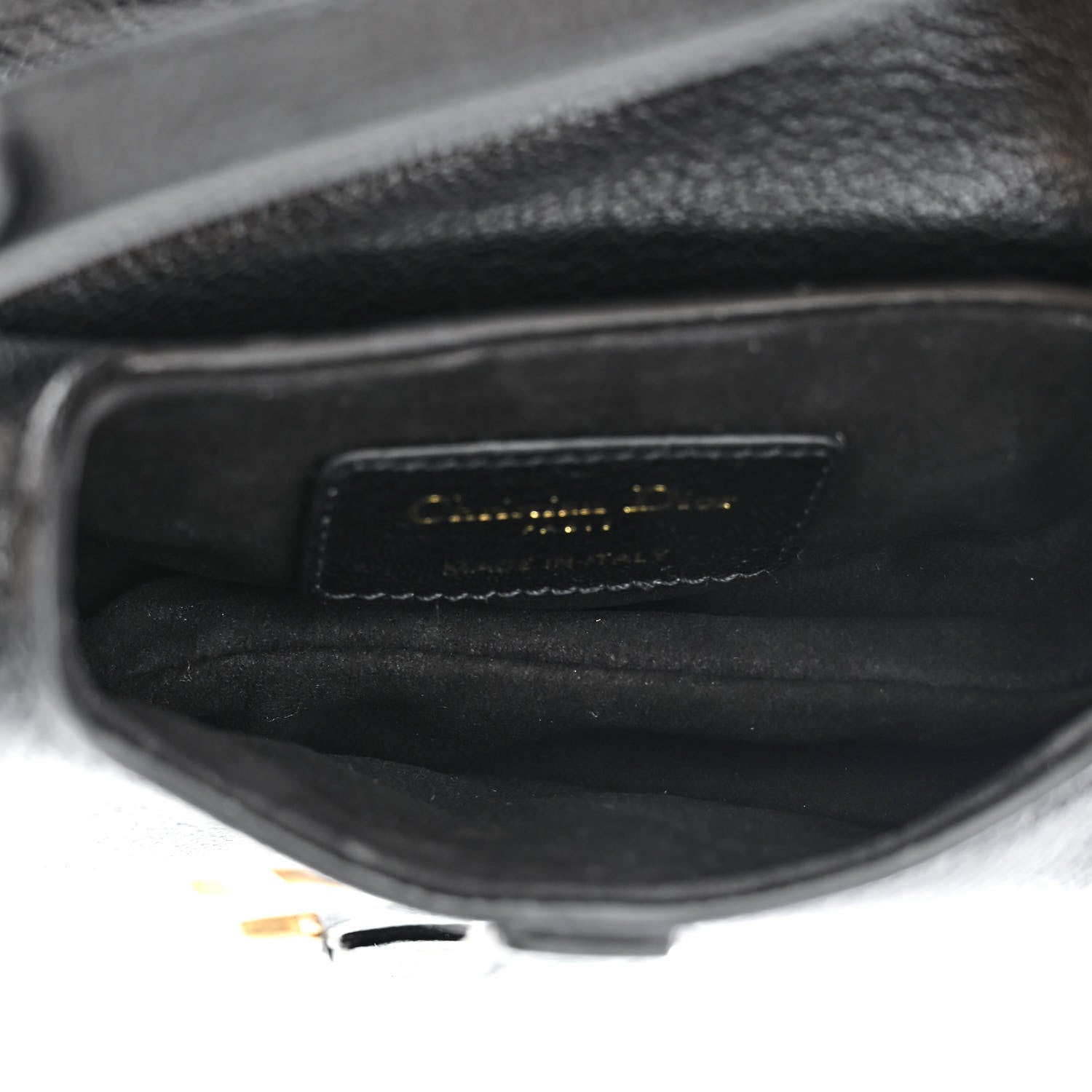 Christian Dior Goatskin Micro Saddle Bag Black 5 of 10