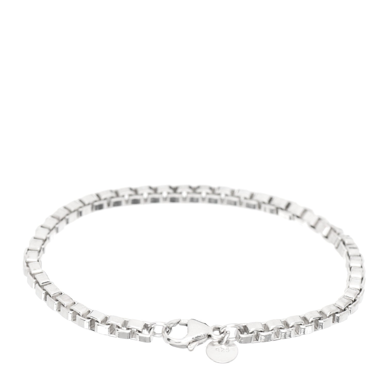 Tiffany Sterling Silver 4mm Venetian Link Bracelet 3 of 4