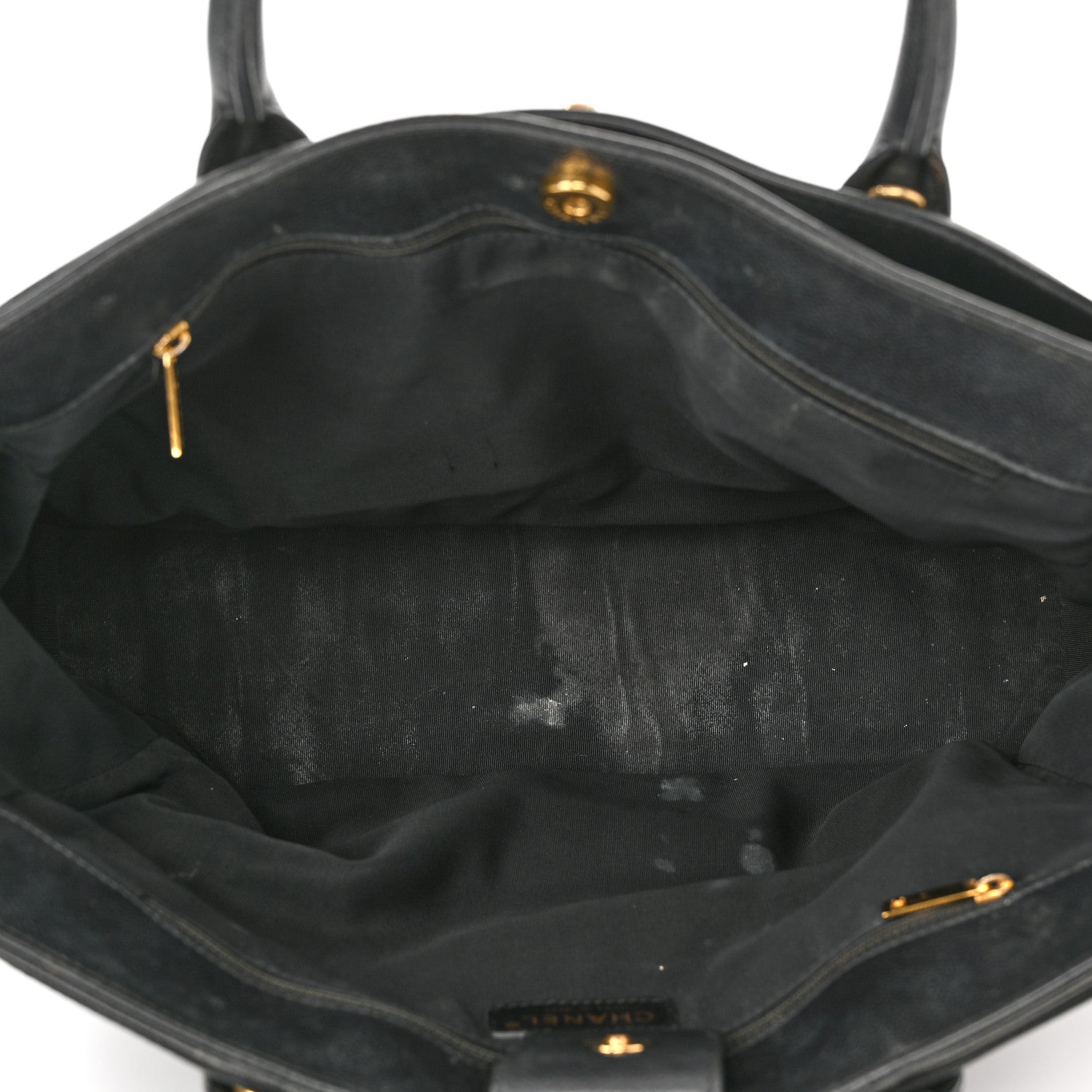 Chanel Calfskin Cerf Executive Shopper Tote Black 4 of 17