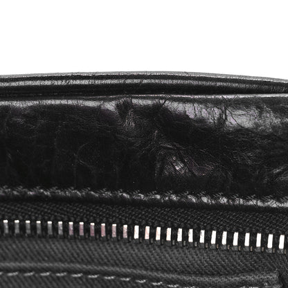 Chanel Glazed Crackled Calfskin Quilted CC Crossbody Black 10 of 10