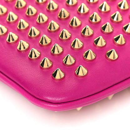 Christian Louboutin Calfskin Studded Loubiposh Chain Clutch Rose Indien Gold 7 of 11