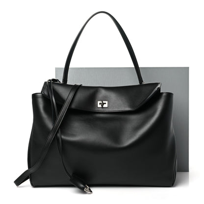 Balenciaga Smooth Calfskin Large Rodeo Top Handle Handbag Black 11 of 11
