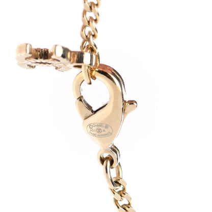 Chanel Enamel CC Pendant Necklace Black Light Gold 6 of 7
