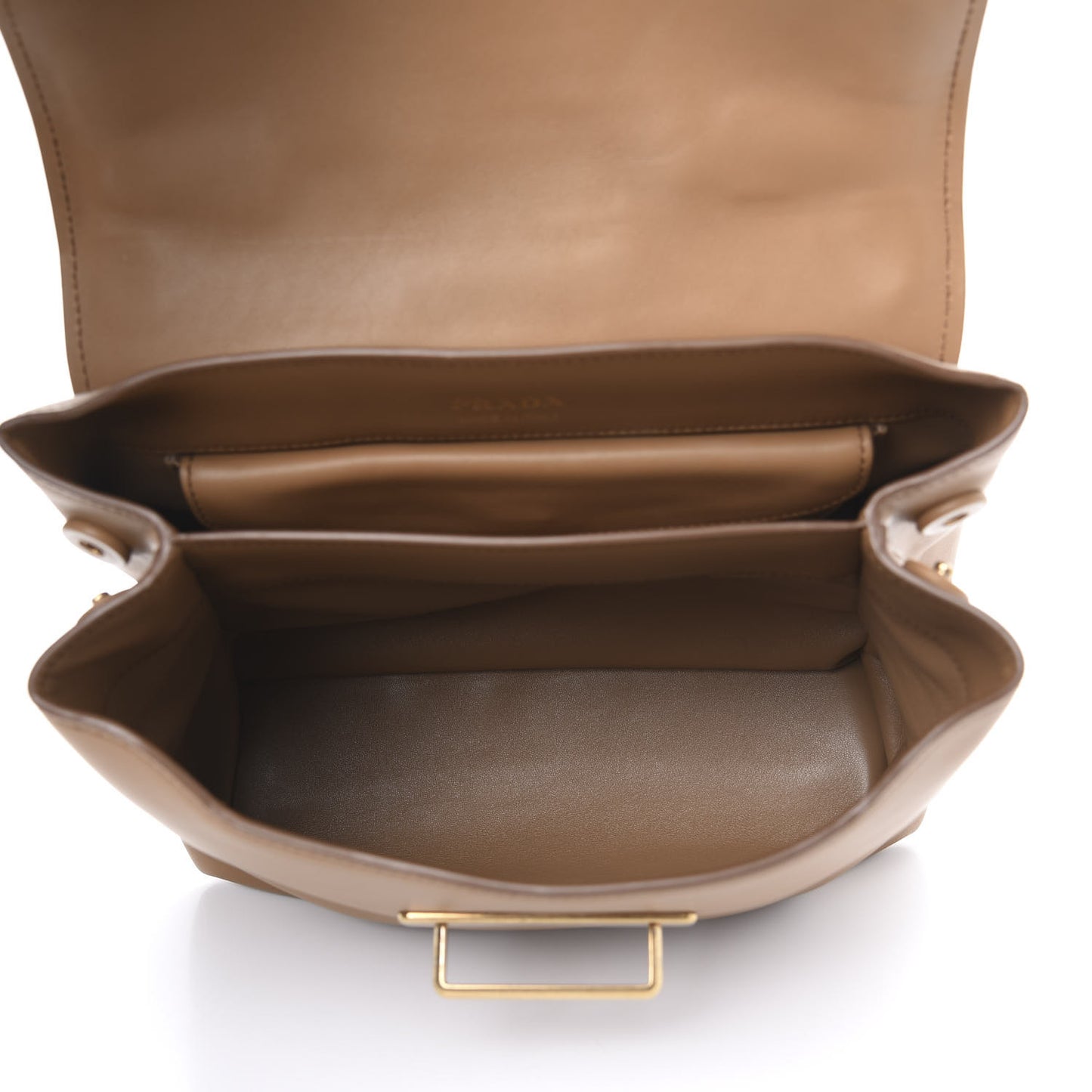 City Calfskin Cahier Top Handle Bag Caramel