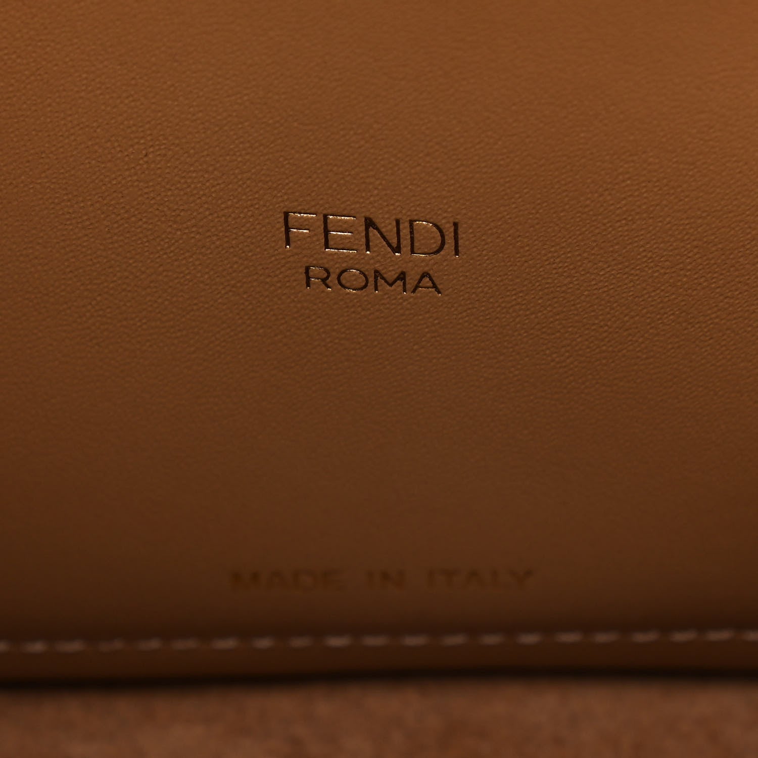 Fendi Vitello King Small Fendi Way Tote Miele Scuro 6 of 12