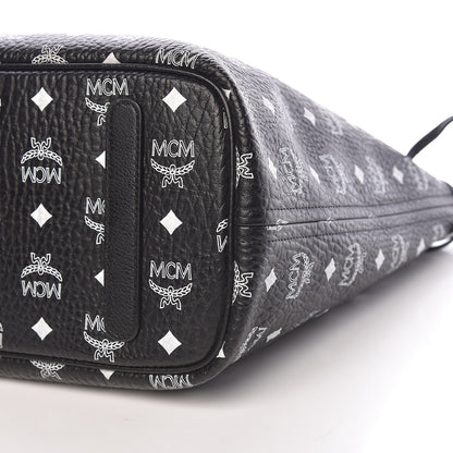 MCM Visetos Medium Reversible Shopper Tote Black 15 of 22