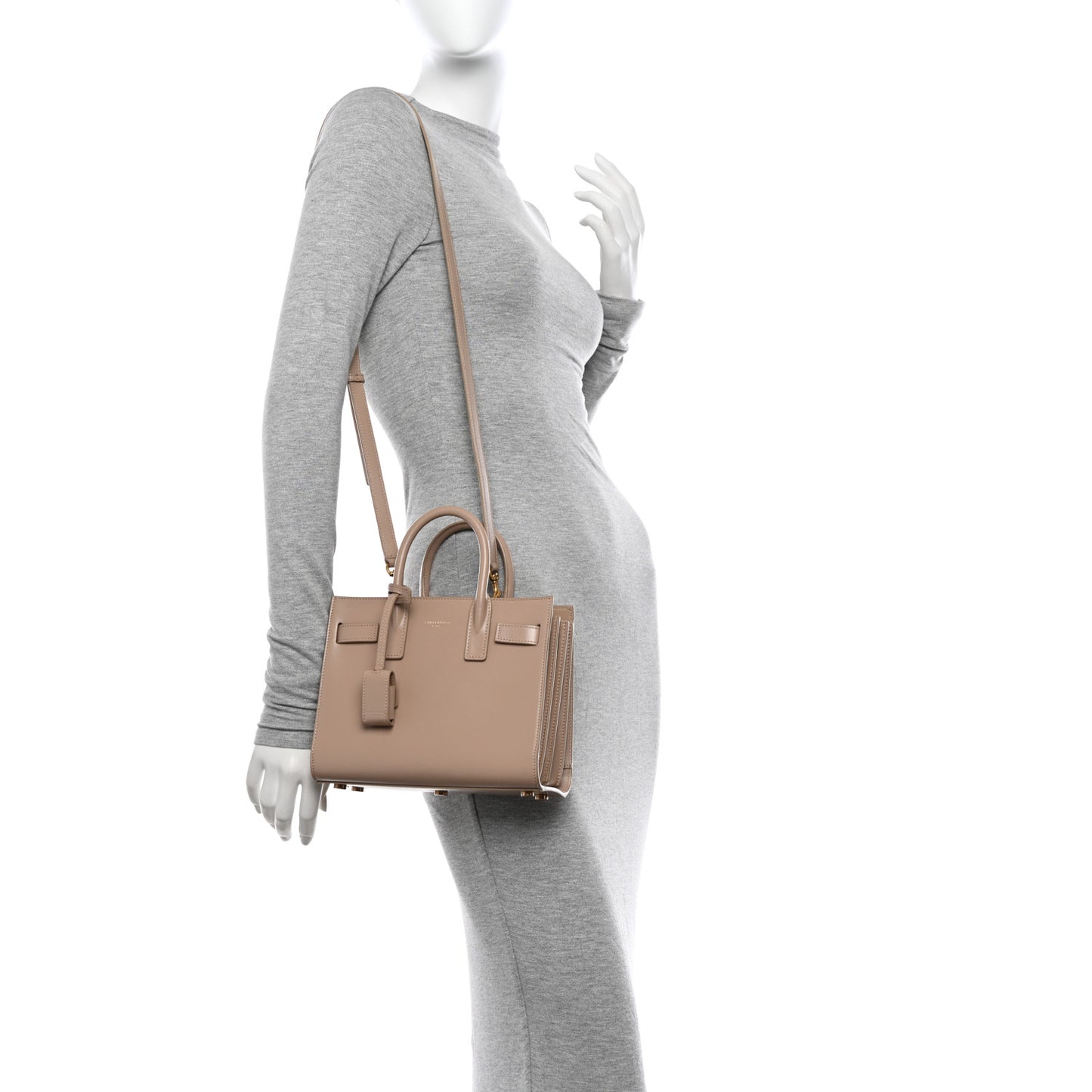 Smooth Calfskin Nano Sac de Jour Dark Beige