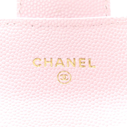 Chanel Caviar Quilted Flap Card Holder Wallet Light Pink 6 of 10
