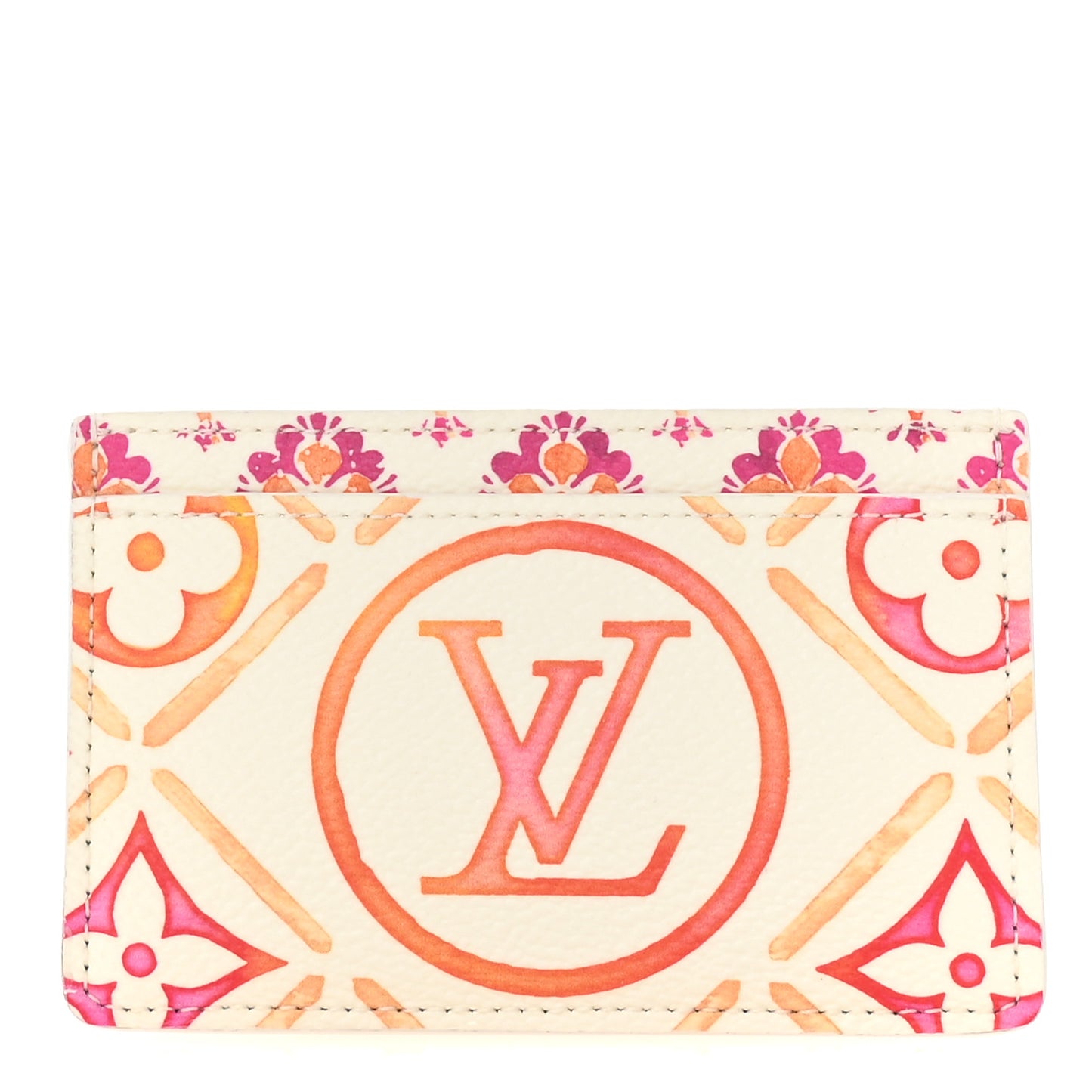 Monogram Tiles By The Pool Card Holder Coral