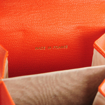 Chanel Goatskin Compact CC Flap Wallet Orange 8 of 9