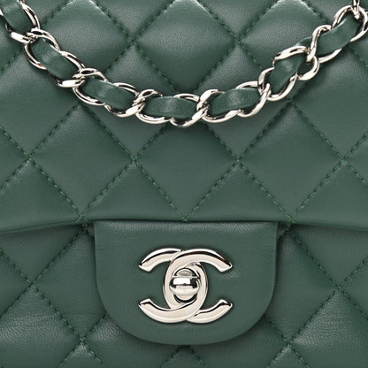 Chanel Lambskin Quilted Mini Square Flap Green 8 of 11