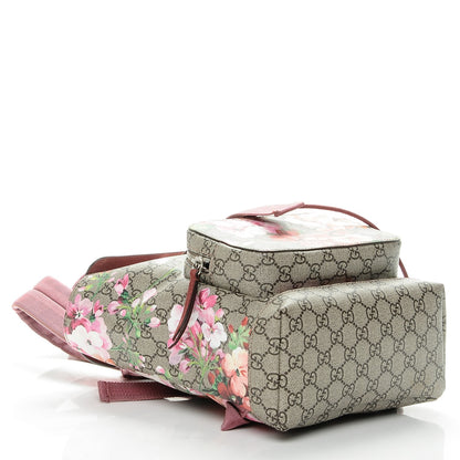 Gucci GG Supreme Monogram Blooms Small Single Buckle Backpack Beige Multicolor Dry Rose 4 of 7