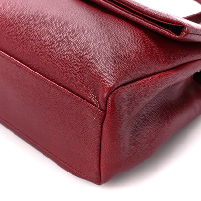 Saint Laurent Grain De Poudre Medium West Hollywood Monogram Fold-Over Palissandre 12 of 16