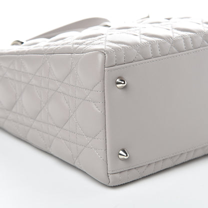 Christian Dior Lambskin Cannage Medium Lady Dior Grey 8 of 10