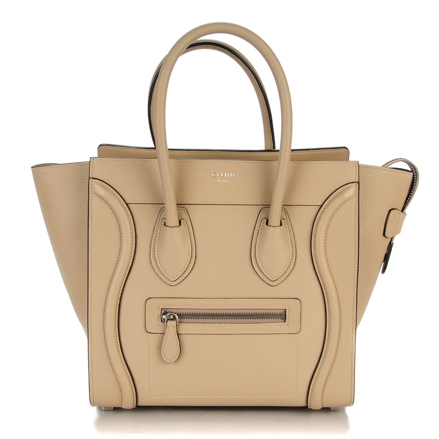 Drummed Calfskin Micro Luggage Dune