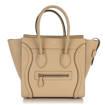 Celine Drummed Calfskin Micro Luggage Dune 1 of 8