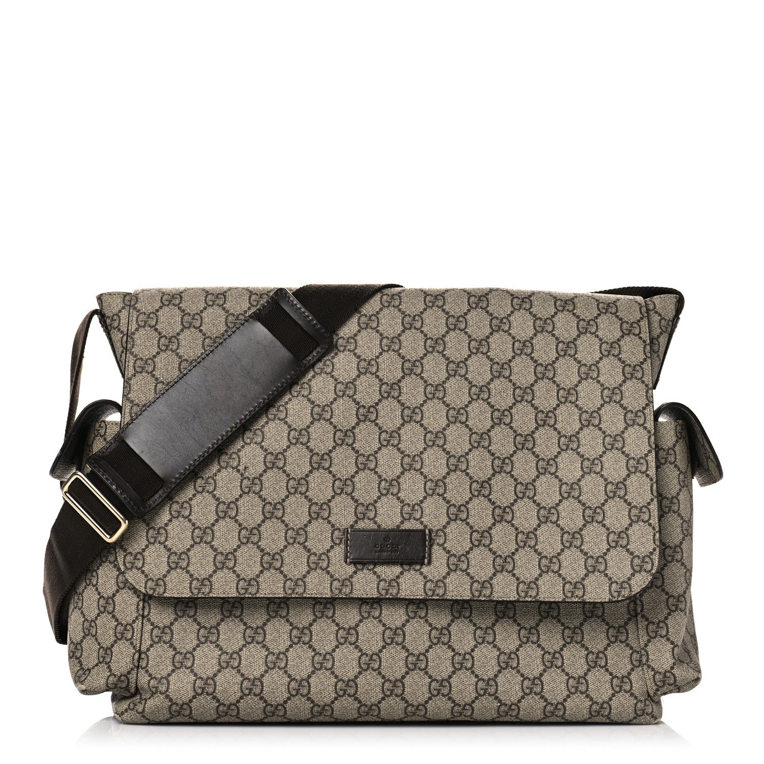 Gucci GG Plus Monogram Messenger Diaper Bag Dark Brown 1 of 10