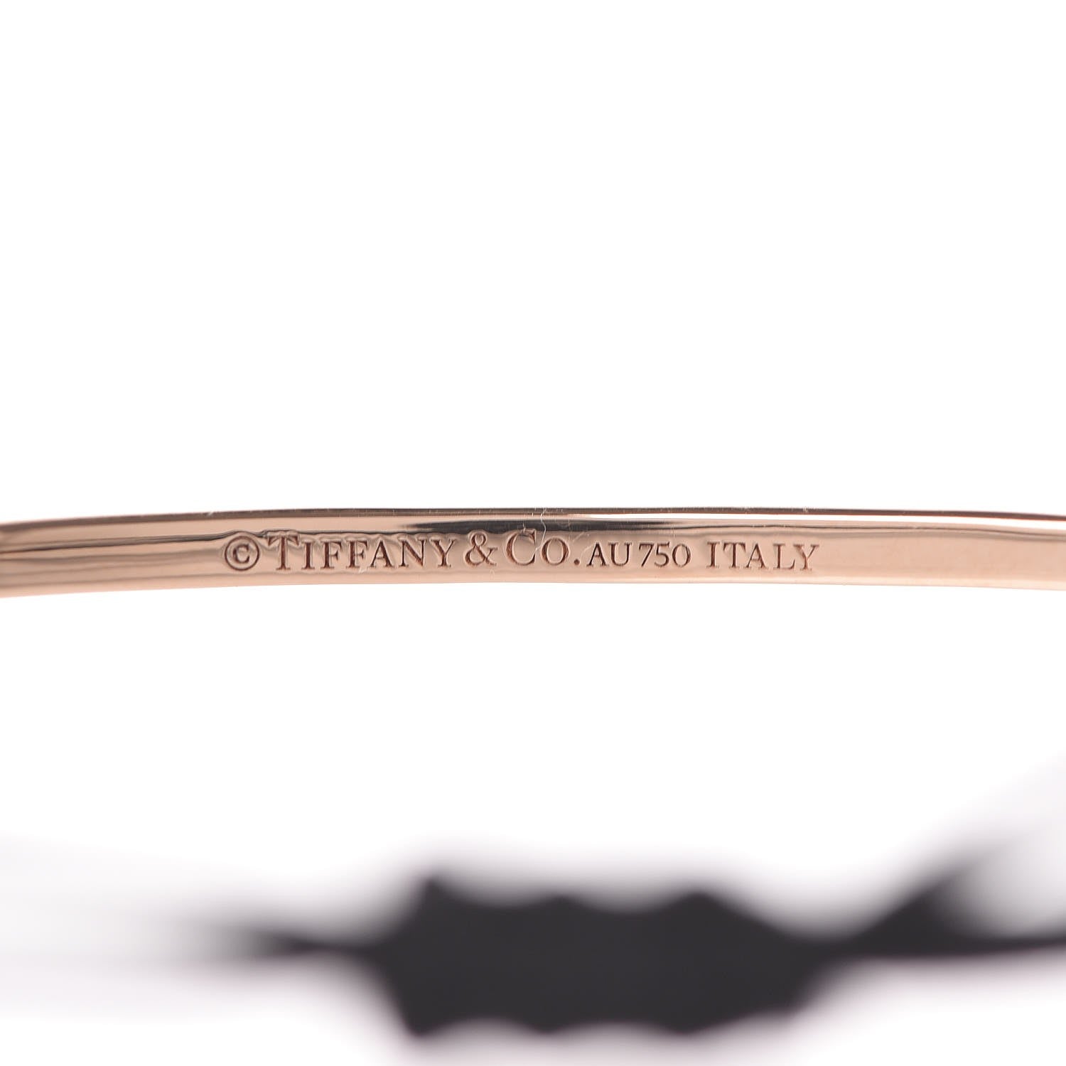Tiffany 18K Rose Gold Pink Sapphire Metro Bar Cord Bracelet 4 of 5