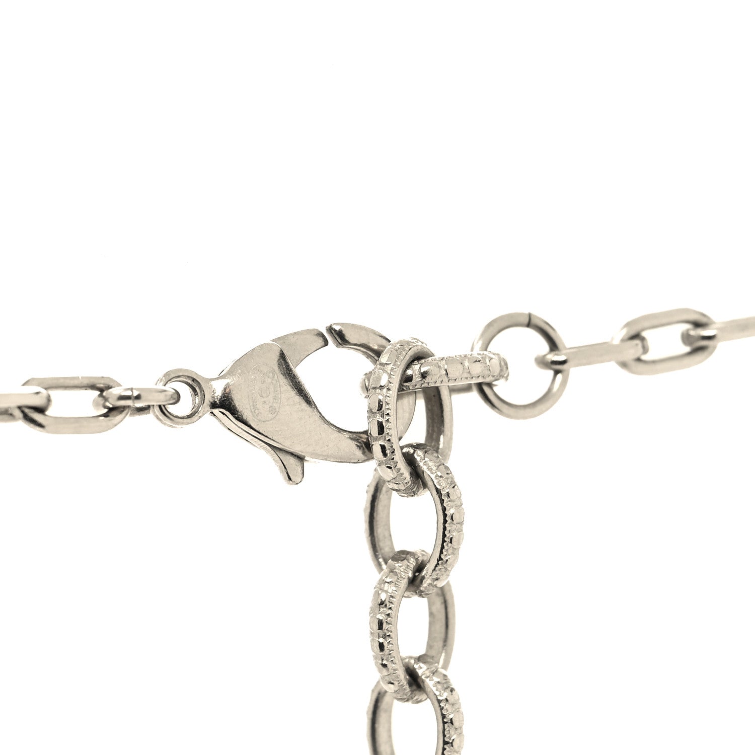 Chanel Baguette Crystal Pearl CC Pendant Necklace Silver Black 4 of 5