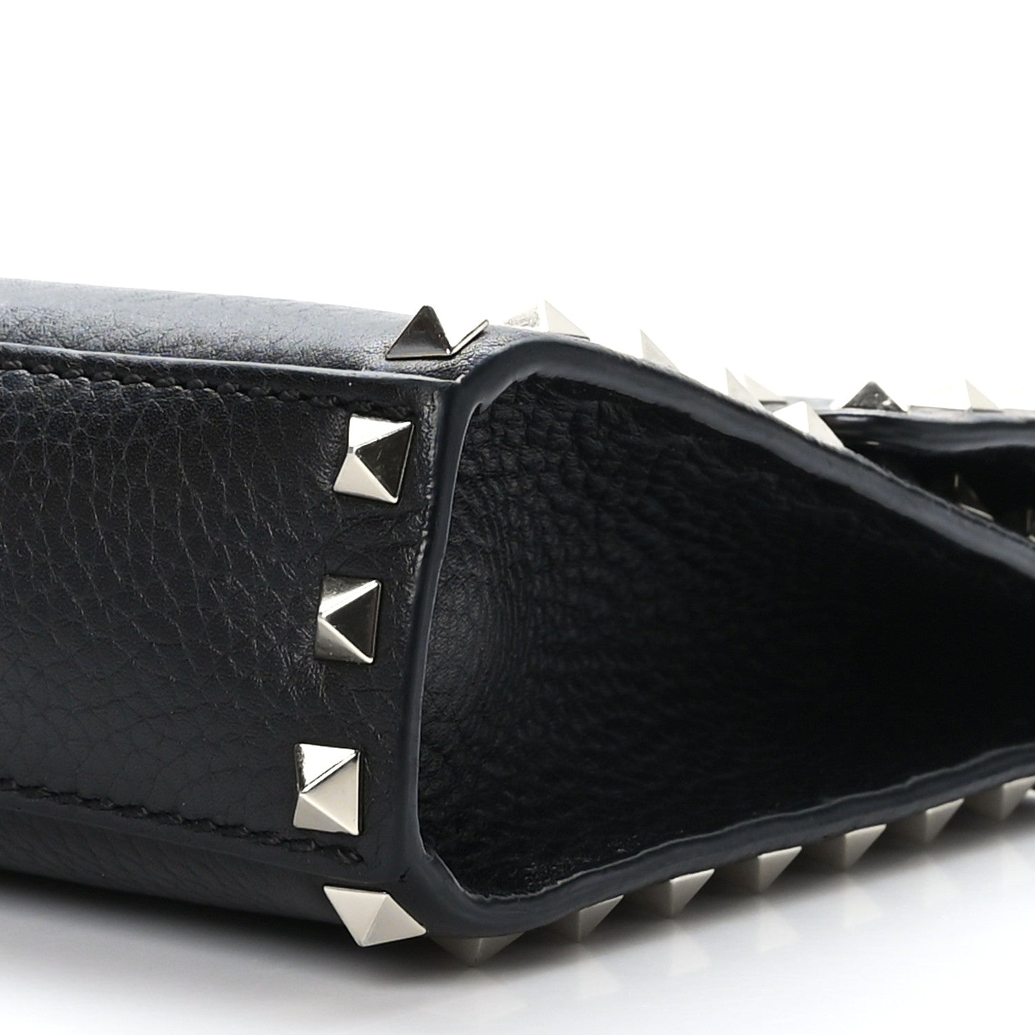 Valentino Garavani Pebbled Calfskin Medium Rockstud Flip Lock Crossbody Bag Black 8 of 8