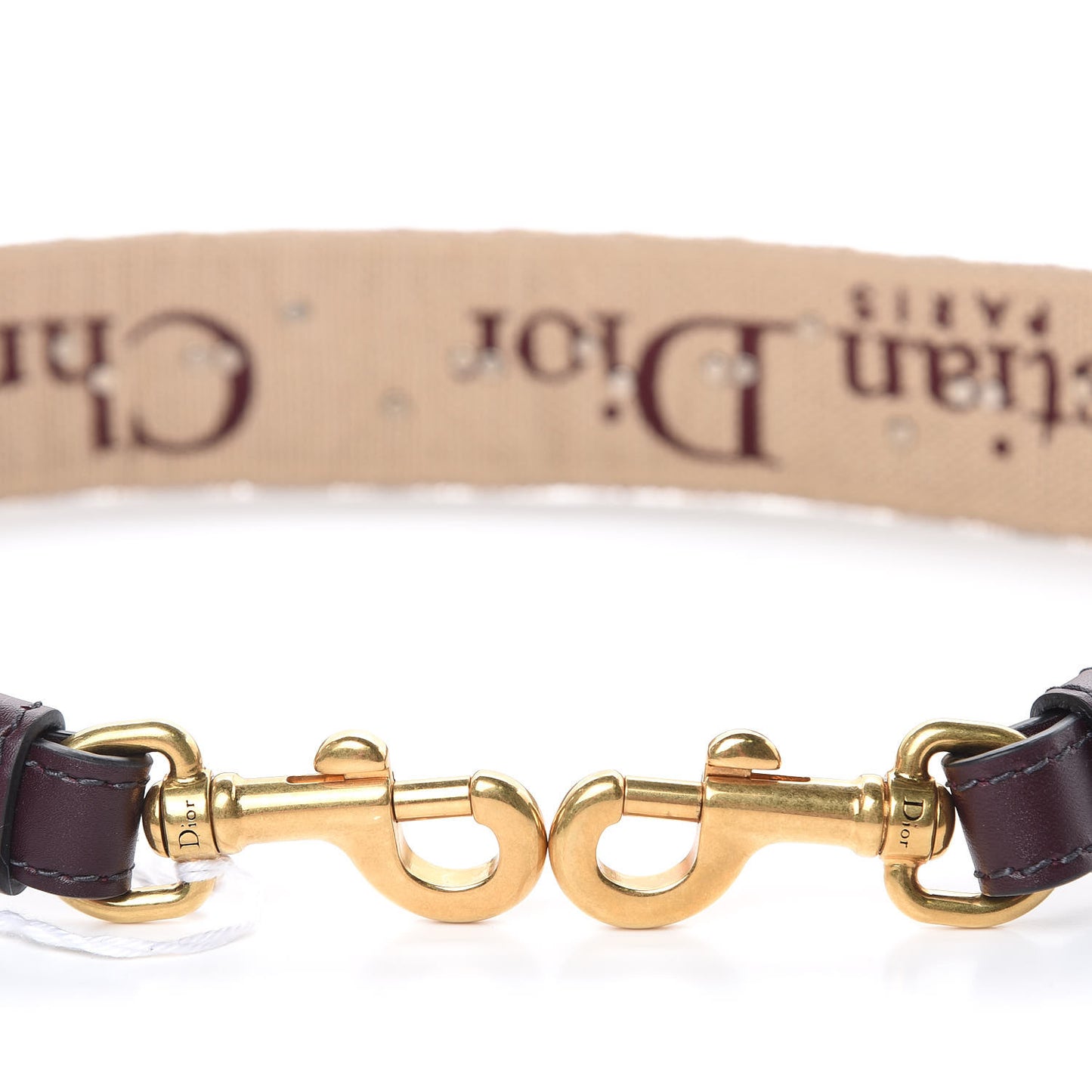 Oblique Studded Shoulder Strap Burgundy