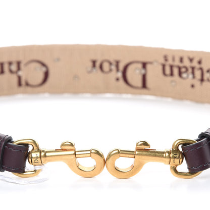 Christian Dior Oblique Studded Shoulder Strap Burgundy 3 of 5
