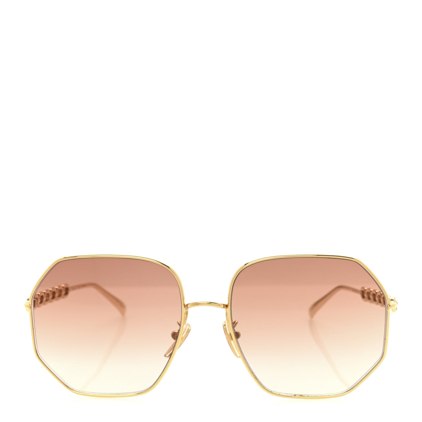 Metal My LV Chain Round Sunglasses Z1650E Gold