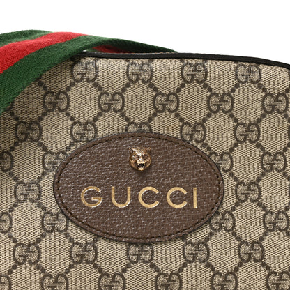 Gucci GG Supreme Monogram Web Neo Vintage Shoulder Bag Beige New Acero Crop 8 of 11