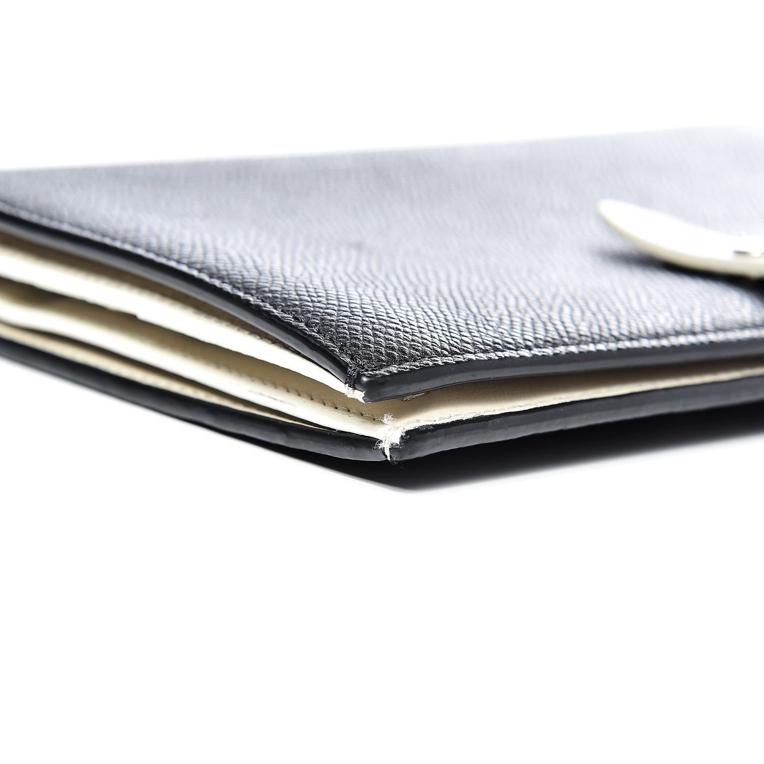 Celine Grained Calfskin Large Multifunction Strap Wallet Black Chalk 10 of 14
