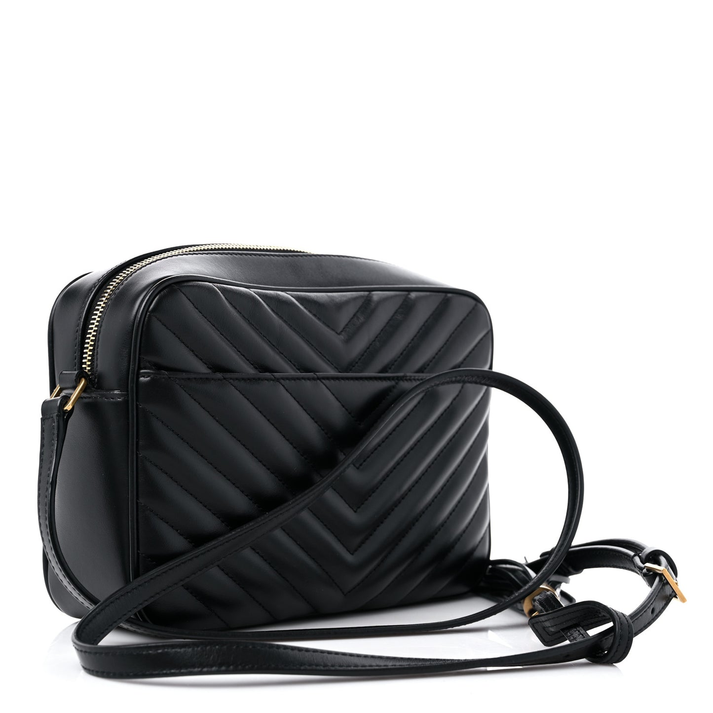 Calfskin Matelasse Monogram Lou Camera Bag Black