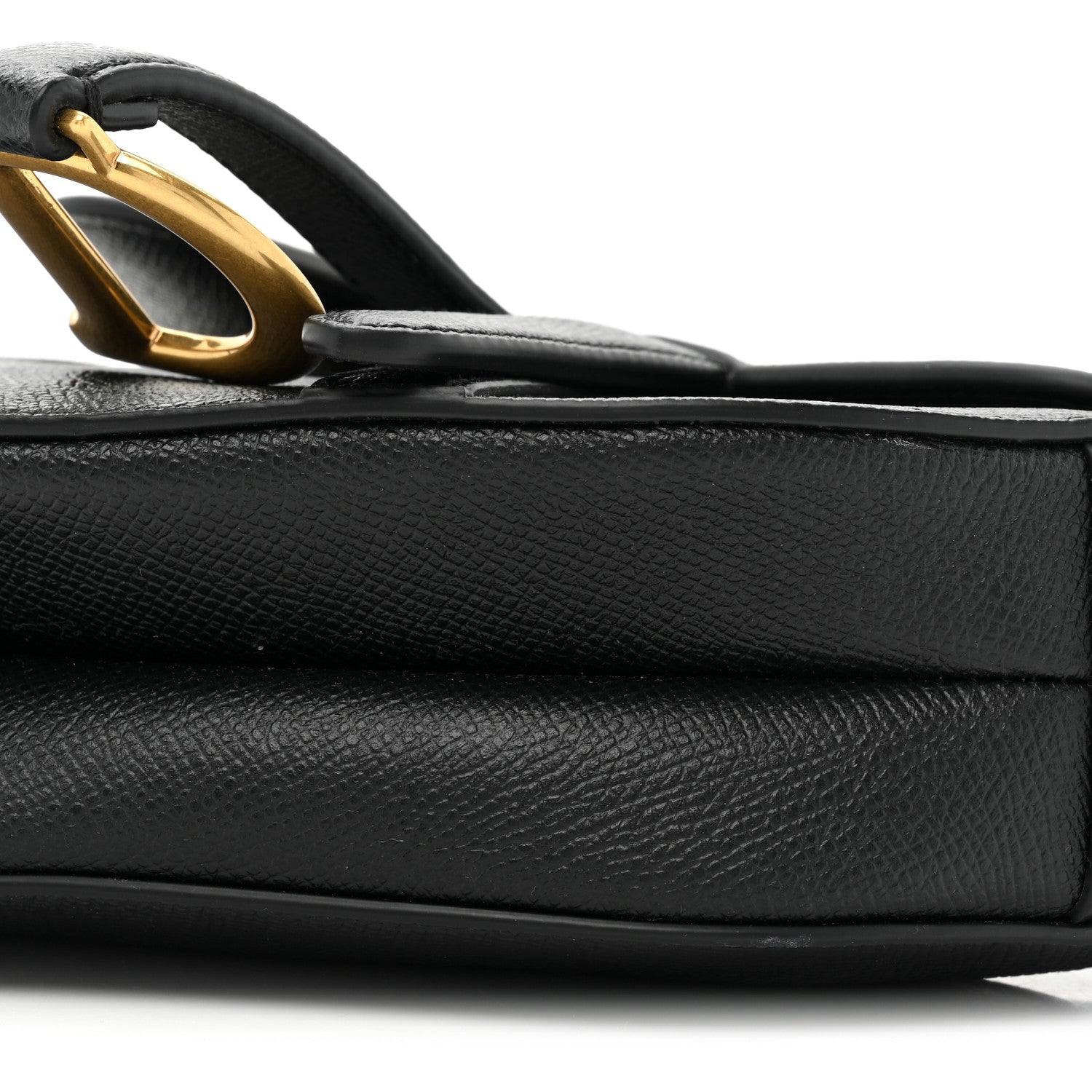 Christian Dior Grained Calfskin Mini Saddle Bag Black 8 of 9