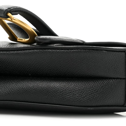 Christian Dior Grained Calfskin Mini Saddle Bag Black 8 of 9