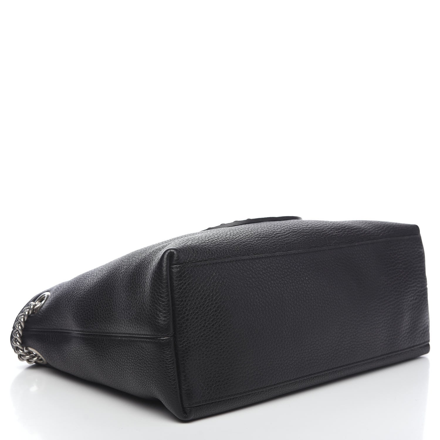 Gucci Pebbled Calfskin Studded Medium Soho Chain Shoulder Bag Black 3 of 8