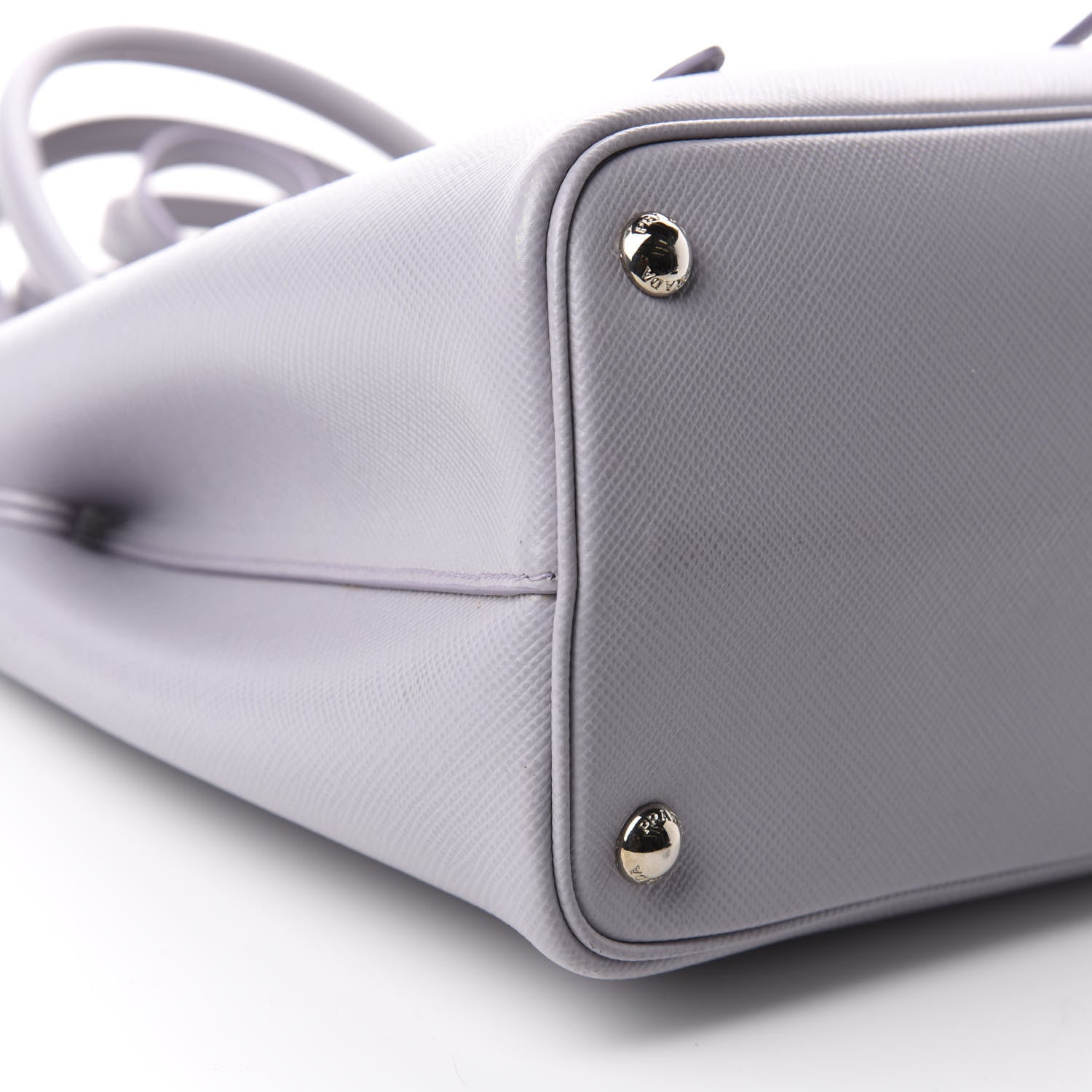 Prada Saffiano Cuir Small Double Handle Tote Glicine 7 of 16