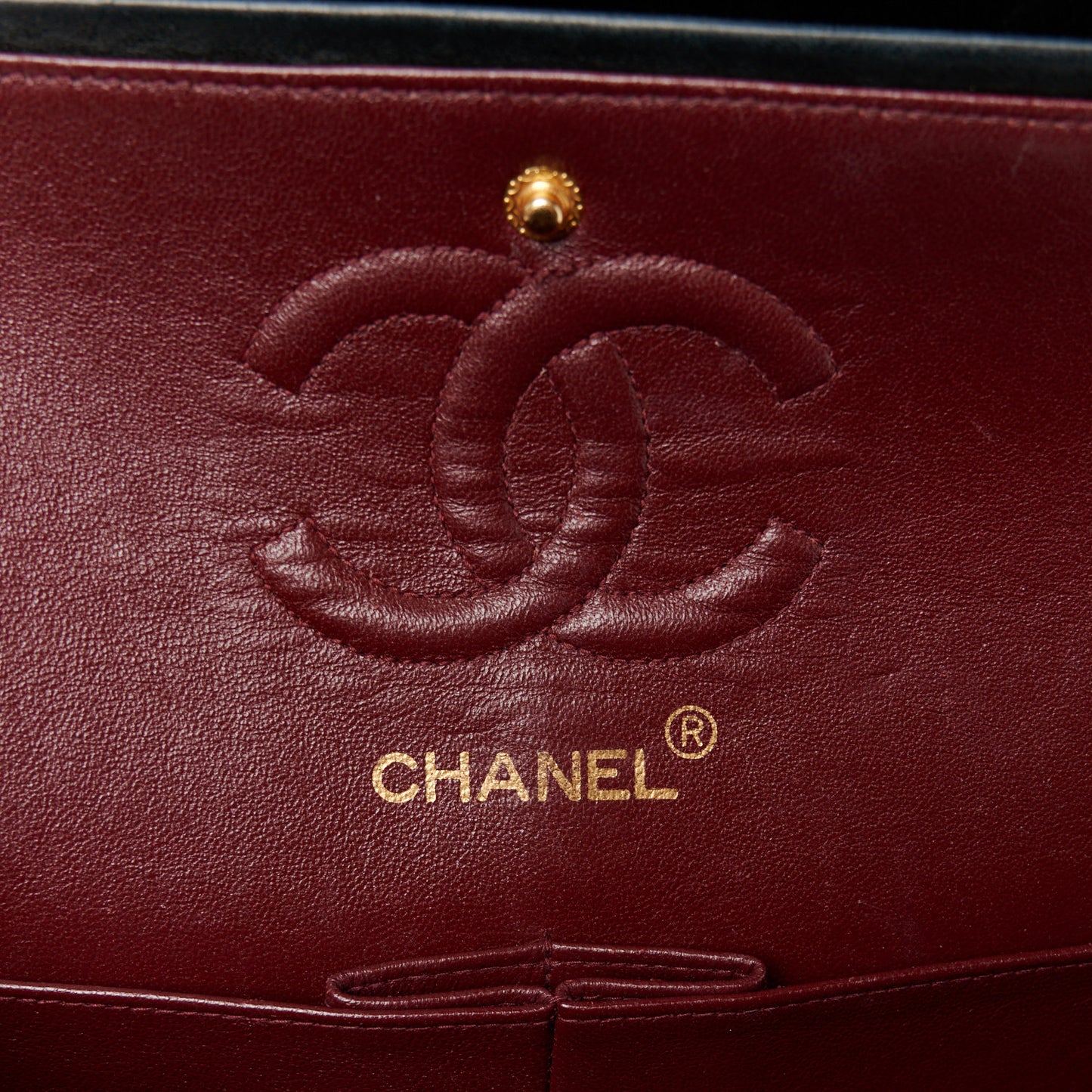 Lambskin Quilted Small Double Flap Black