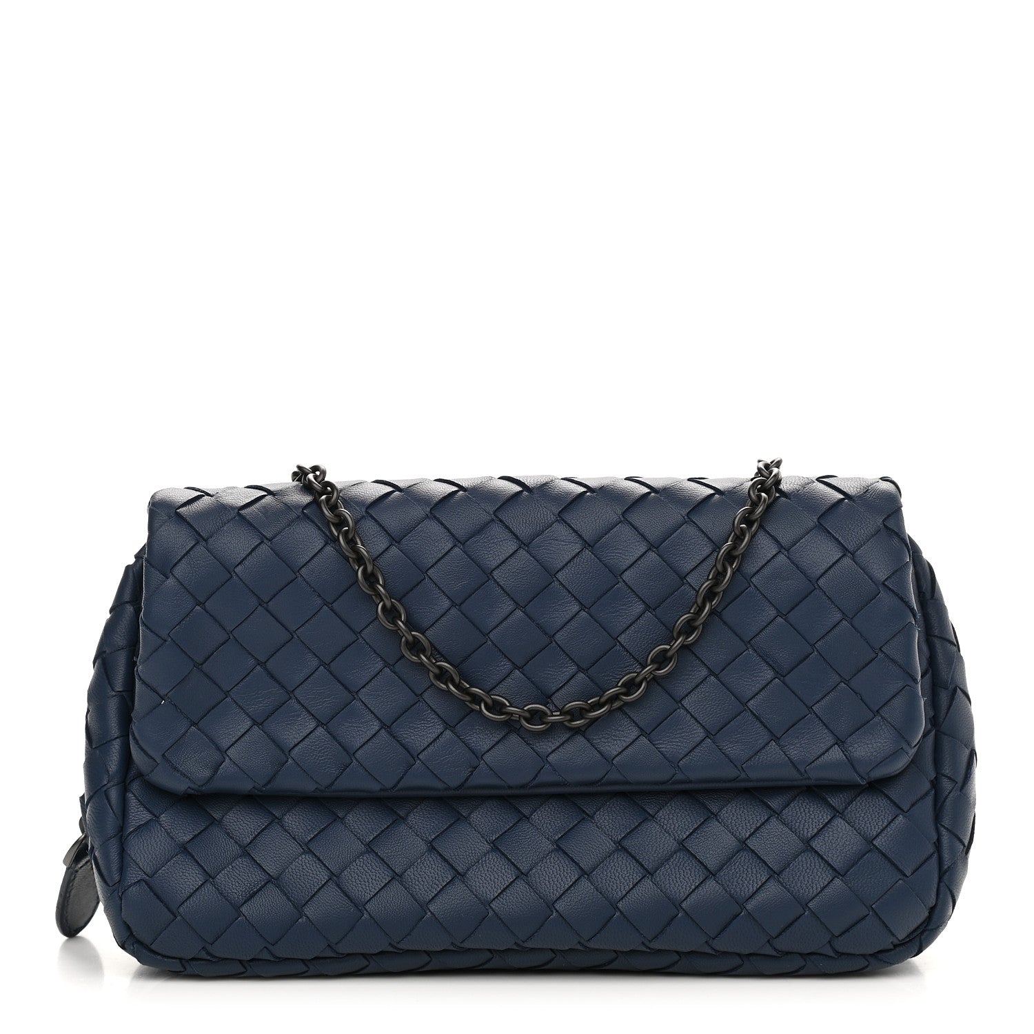 Bottega Veneta Nappa Intrecciato Small Chain Crossbody Denim 1 of 9