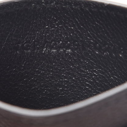 Saint Laurent Grain De Poudre Matelasse Chevron Monogram Credit Card Case Black 7 of 8