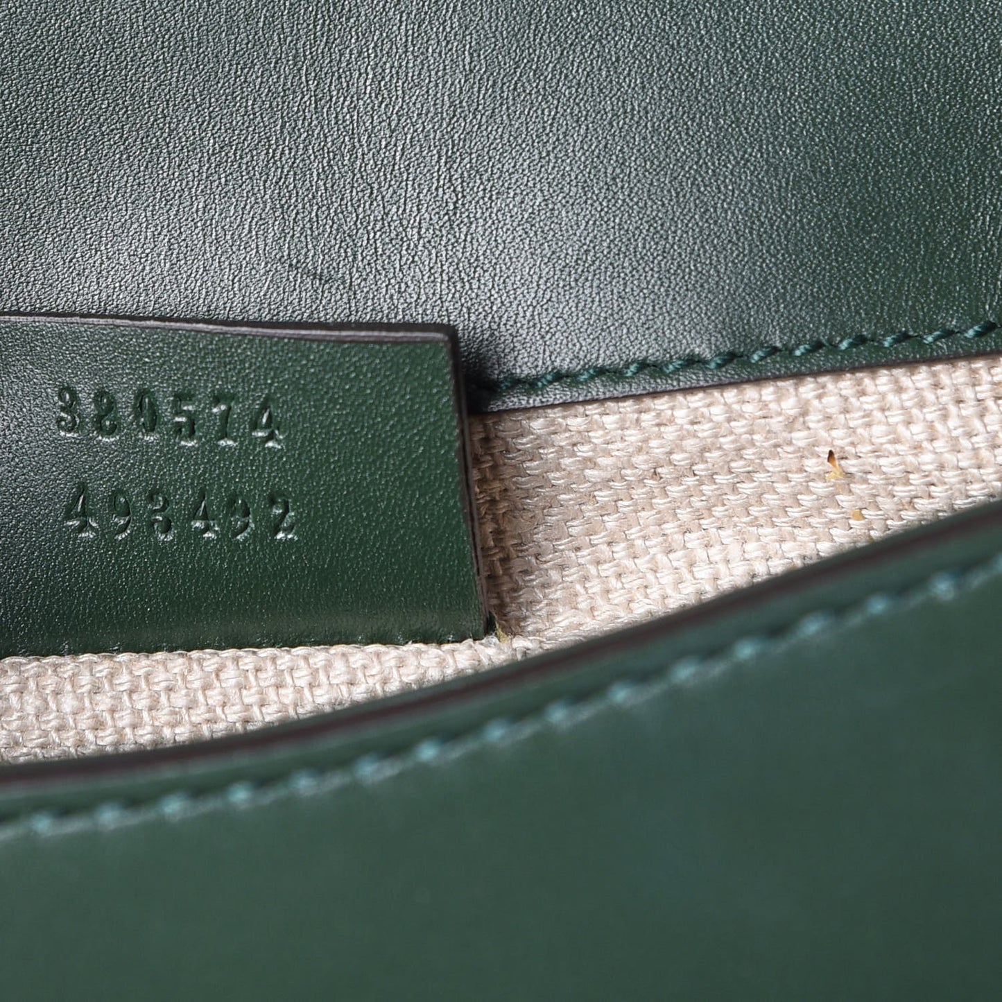 Calfskin Small Lady Web Shoulder Bag Green