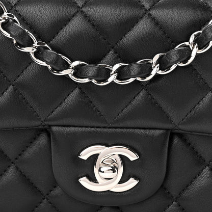 Chanel Lambskin Quilted Mini Rectangular Flap Black 8 of 12