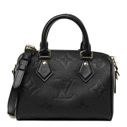 Louis Vuitton Empreinte Monogram Giant Speedy Bandouliere 20 Black 1 of 11