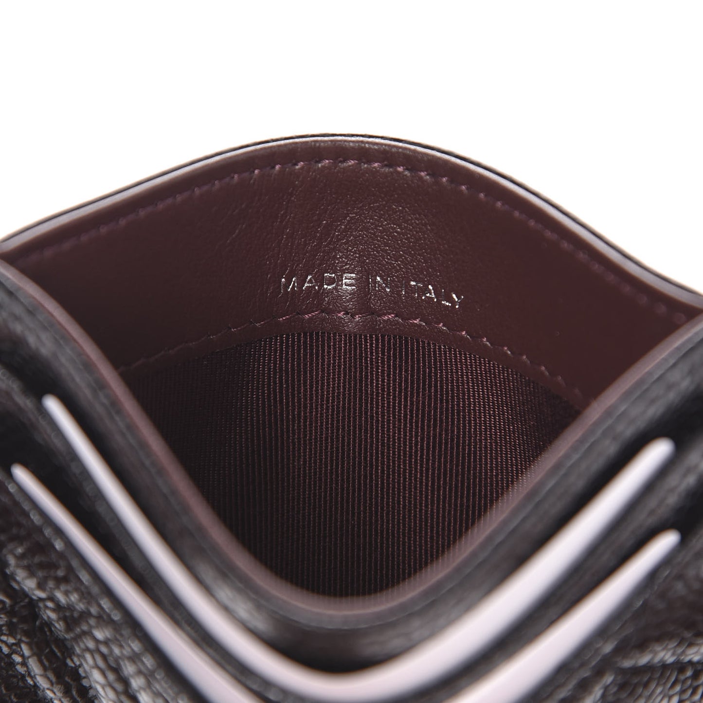 Caviar Quilted Card Holder Black