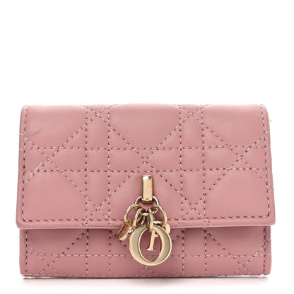Christian Dior Lambskin Cannage Miss Dior Glycine Wallet Pink 1 of 7