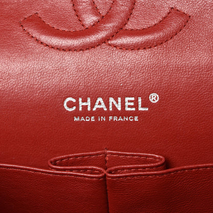 Chanel Caviar Quilted Medium Double Flap Dark Red 7 of 10